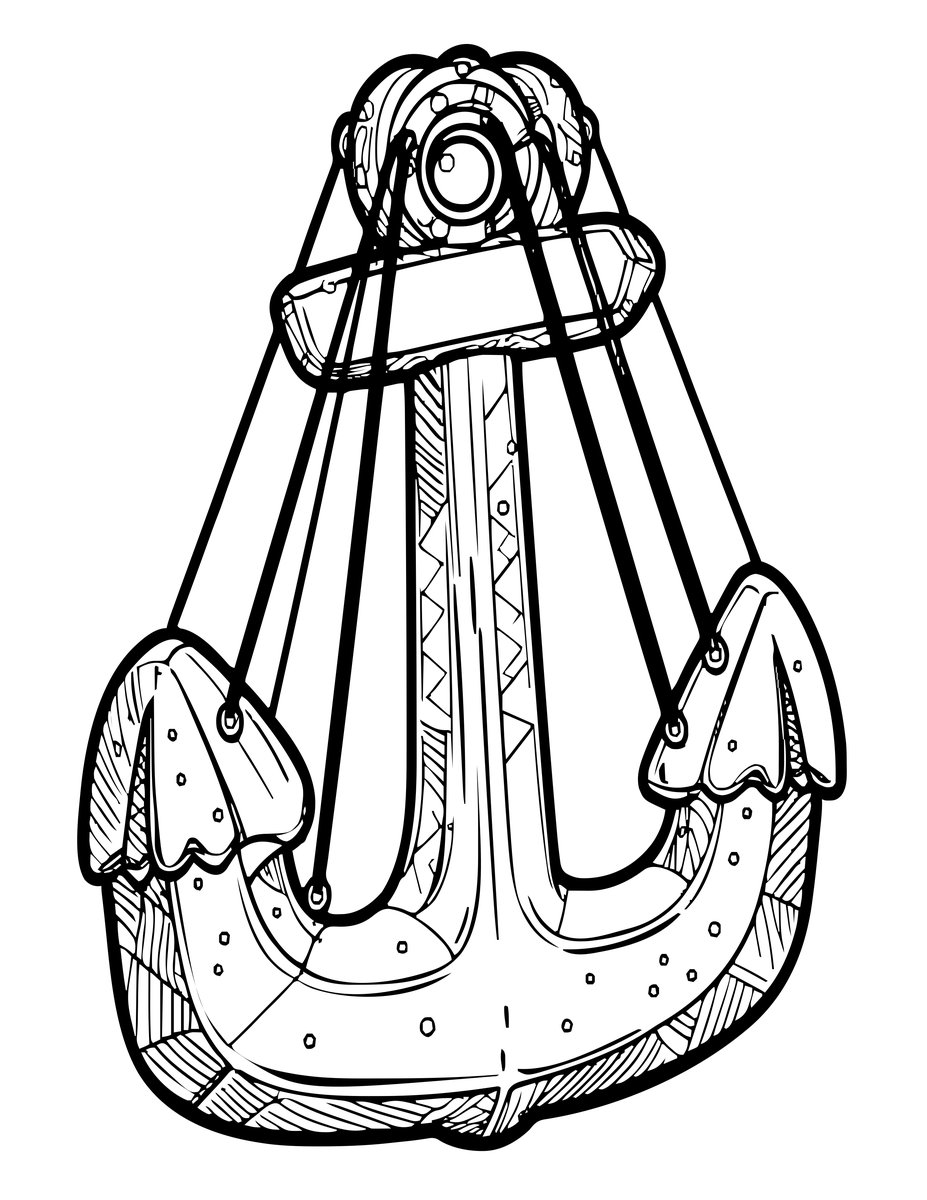 Bridge Anchor - free printable coloring page