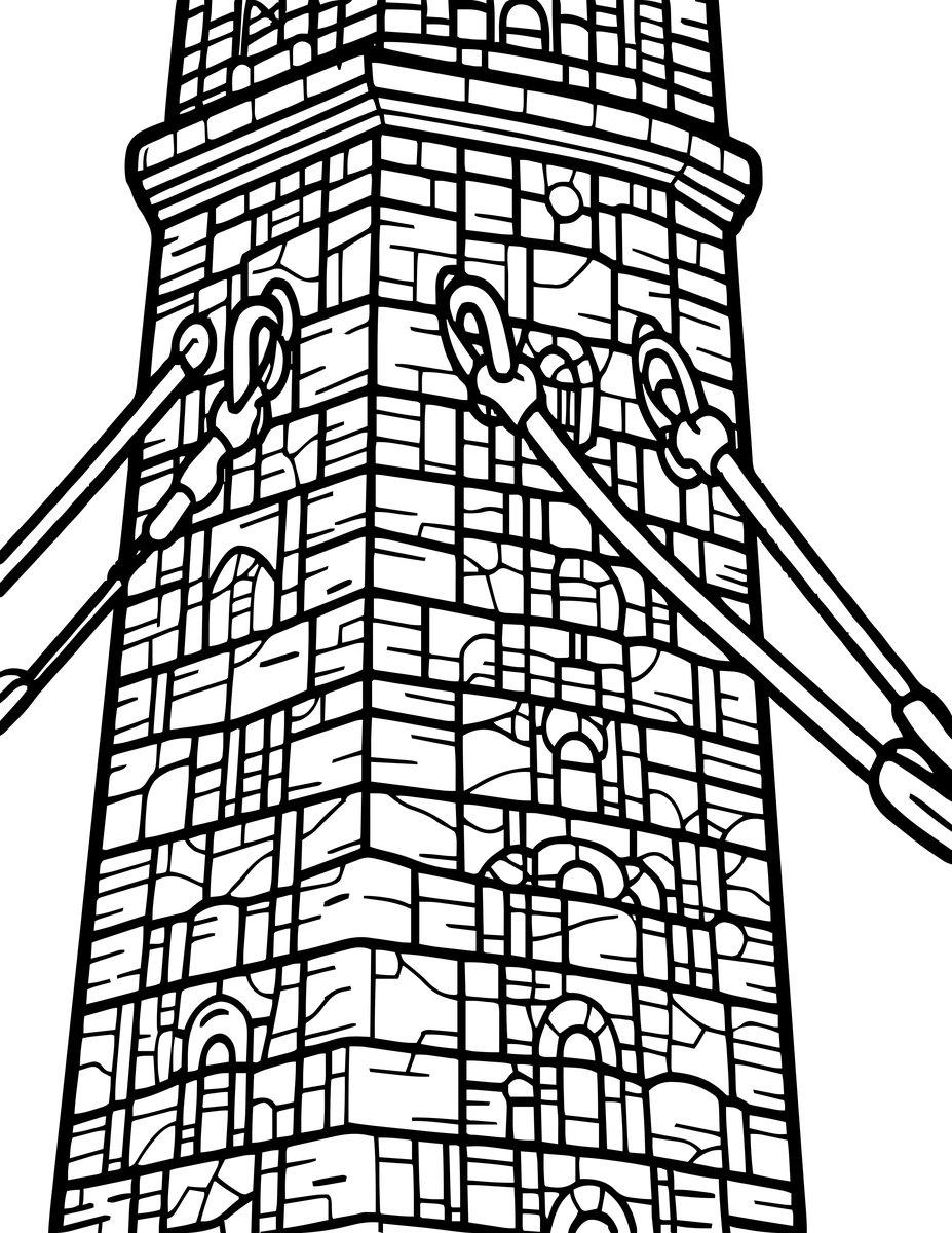 Bridge Close-Up - free printable coloring page
