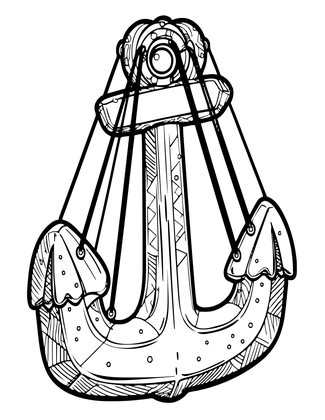 Bridge Anchor - Free printable coloring page