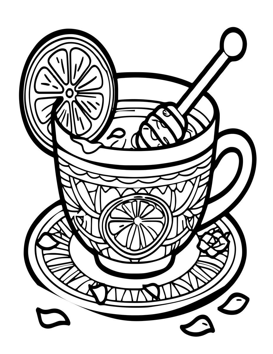 Lemon and Honey - free printable coloring page