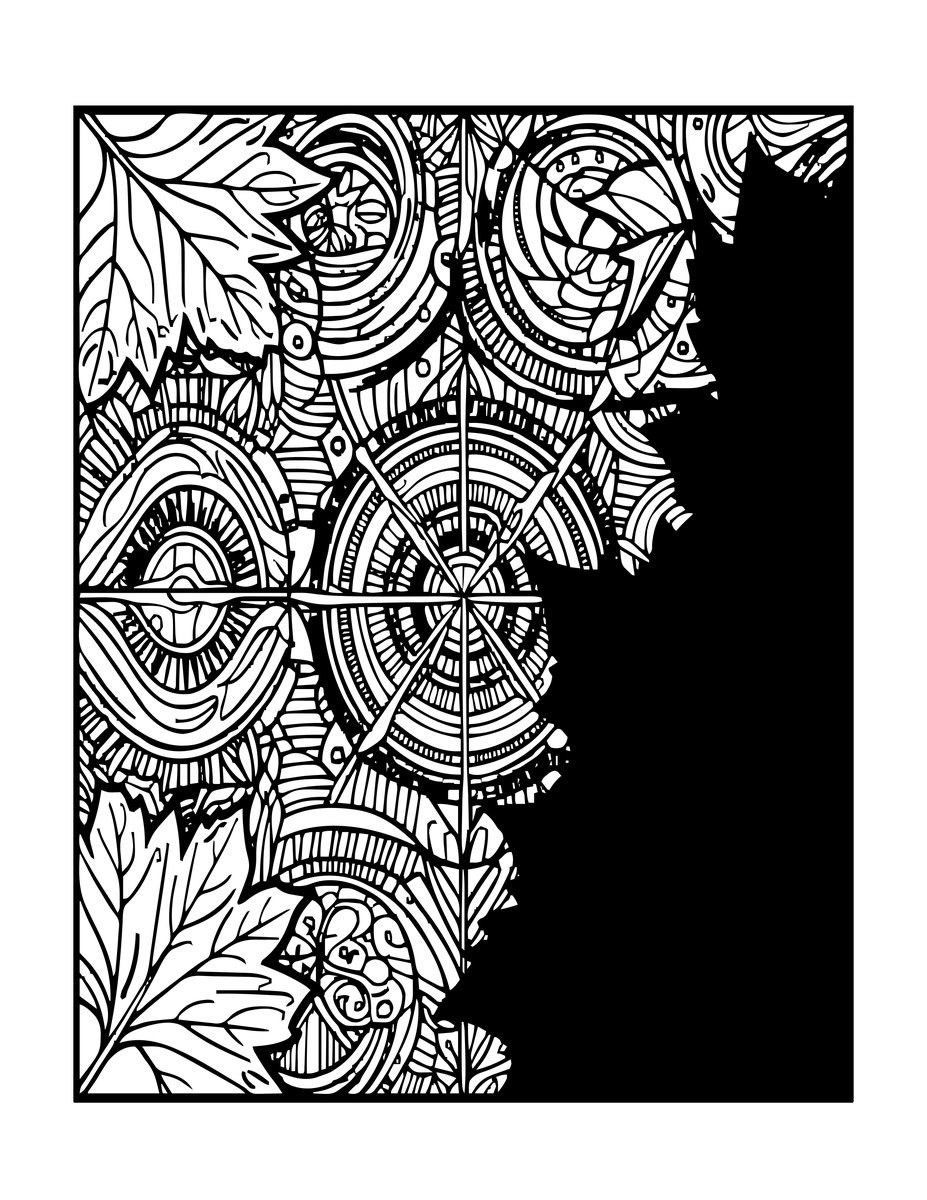 Autumn Heather - free printable coloring page