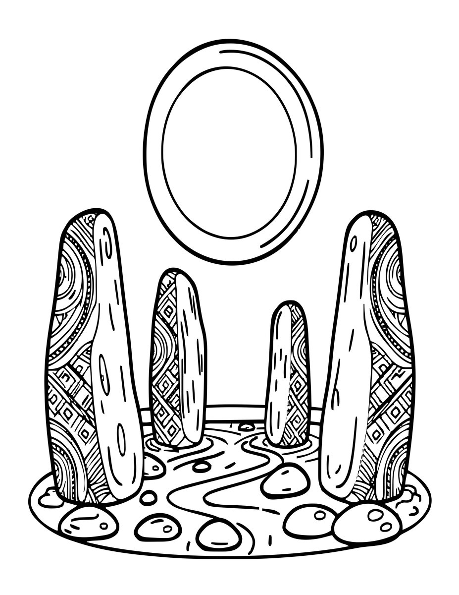 Full Moon Moor - free printable coloring page
