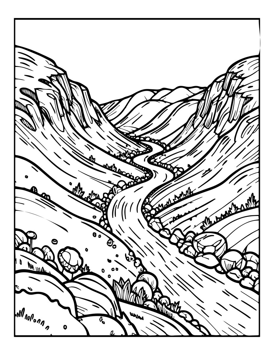 Highland Glen - free printable coloring page