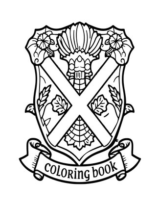 Thistle Crest - Free printable coloring page