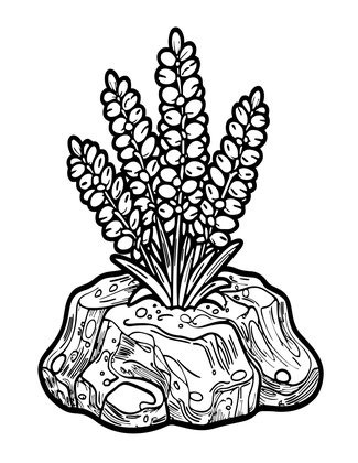 White Heather - Free printable coloring page
