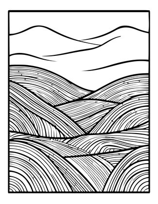 Misty Morning - Free printable coloring page