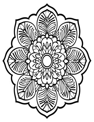 Mandala Thistle - Free printable coloring page