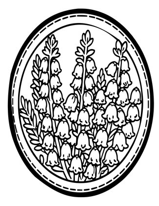 Heather Close-Up - Free printable coloring page