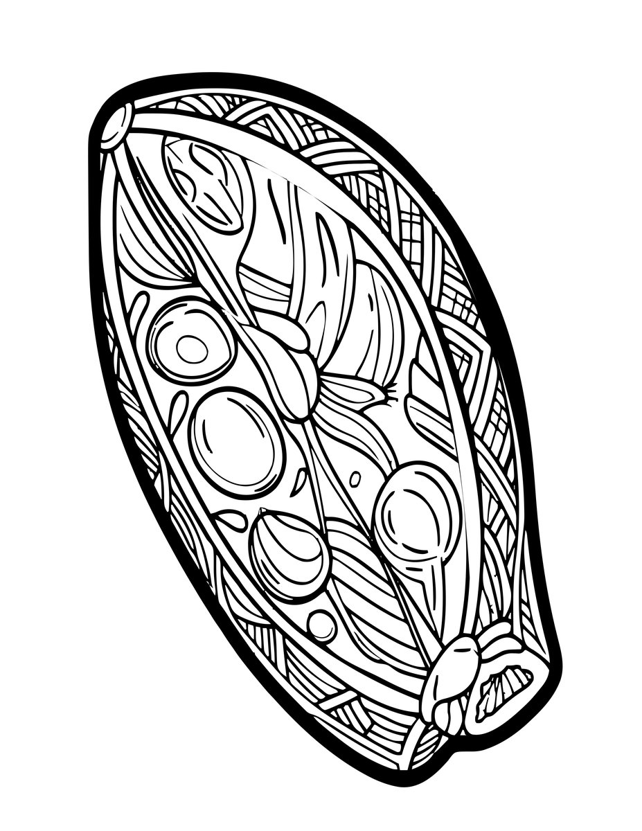 Salmon Totem - free printable coloring page