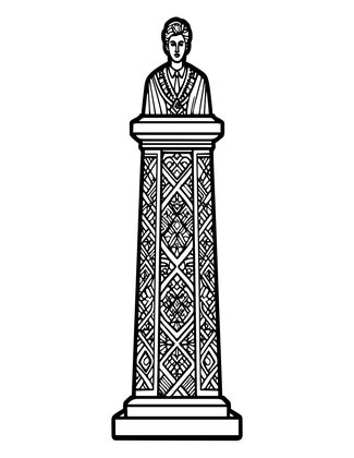 Mortuary Totem - Free printable coloring page
