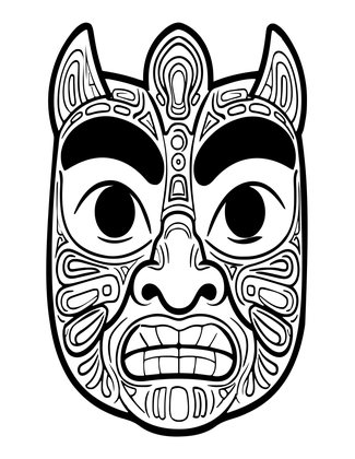 Tsimshian Totem - Free printable coloring page