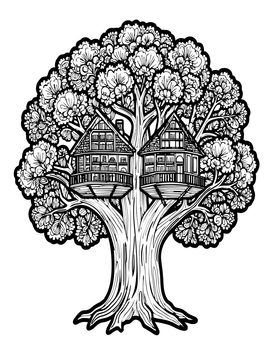 Exterior View - free printable coloring page