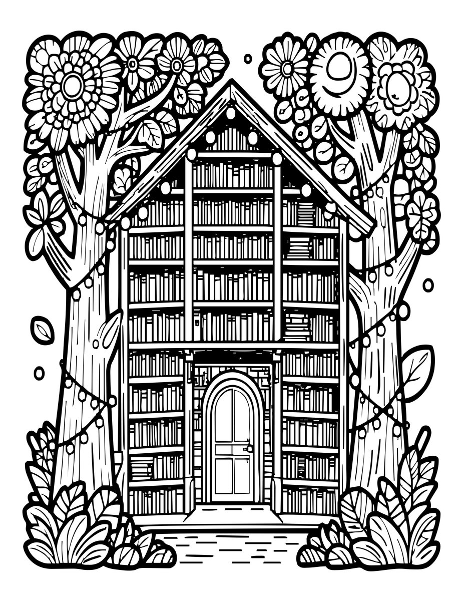 Fairy Lights - free printable coloring page