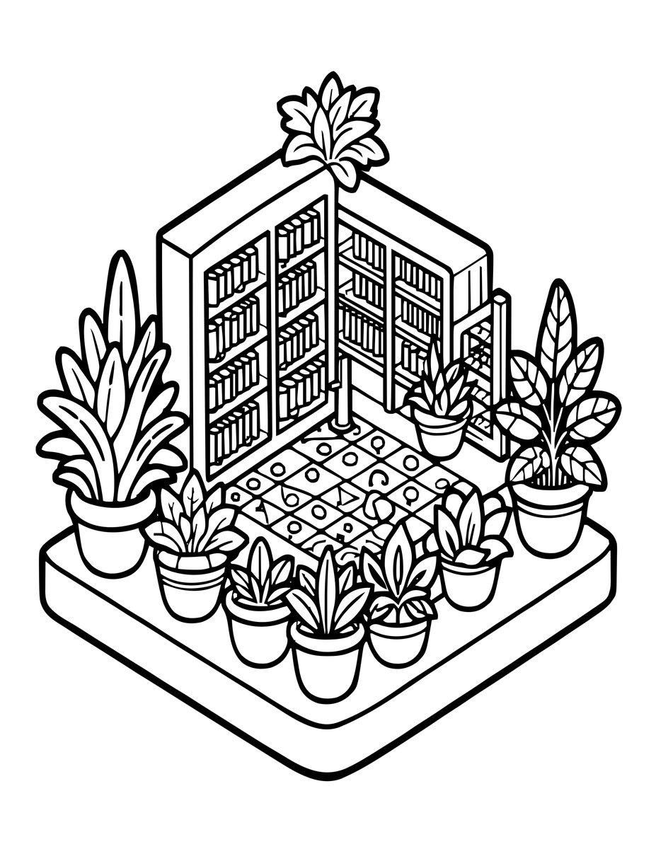 Platform Garden - free printable coloring page