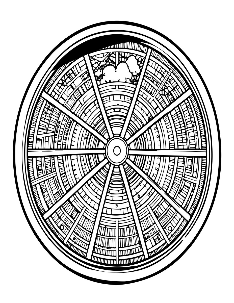 Skylight - free printable coloring page