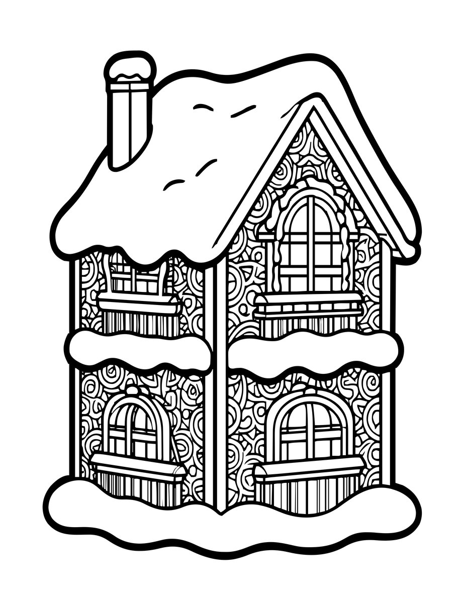 Winter Snow - free printable coloring page
