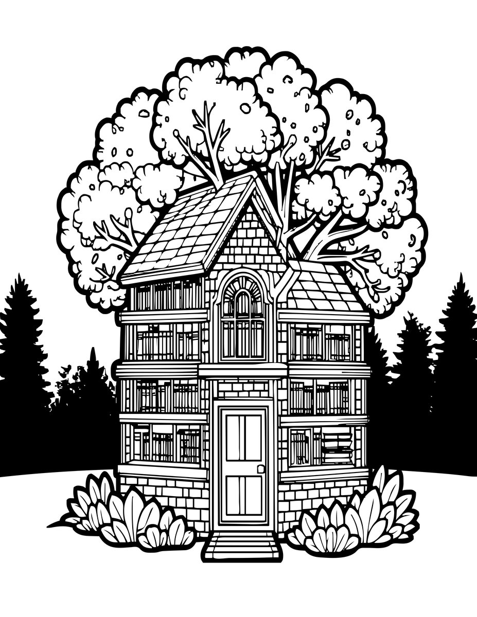 Morning Fog - free printable coloring page