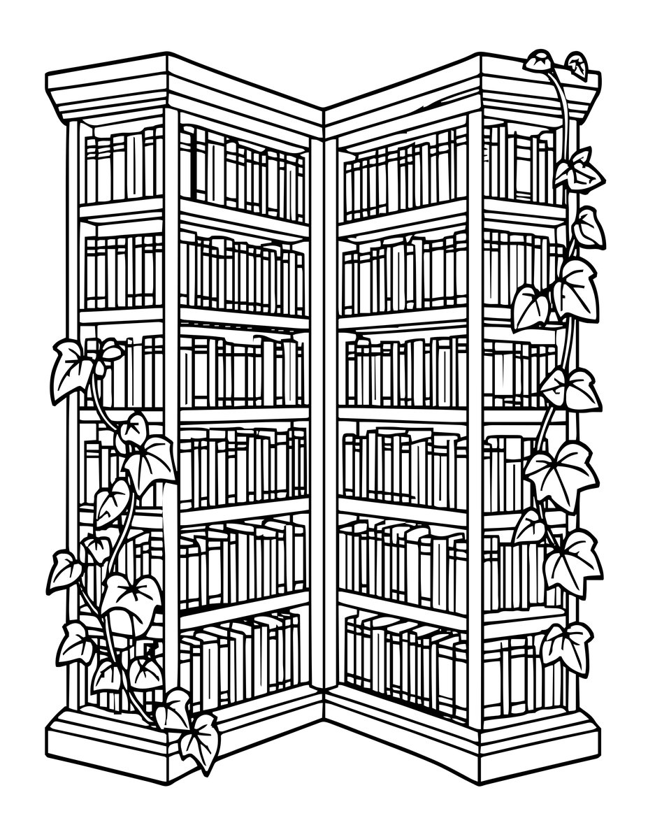 Climbing Ivy - free printable coloring page