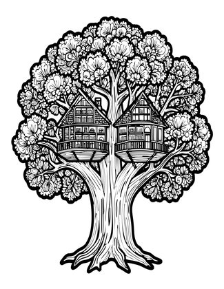Exterior View - Free printable coloring page
