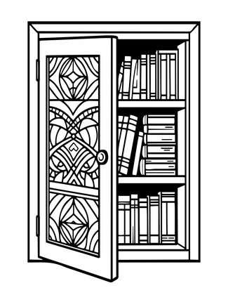 Secret Door - Free printable coloring page