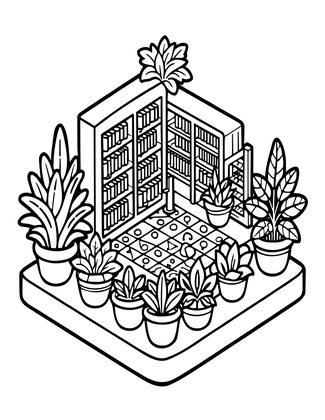 Platform Garden - Free printable coloring page