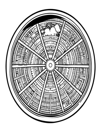 Skylight - Free printable coloring page