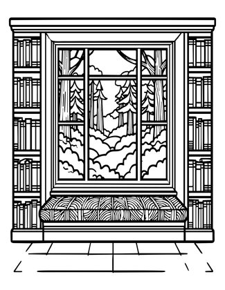 Window Seat - Free printable coloring page