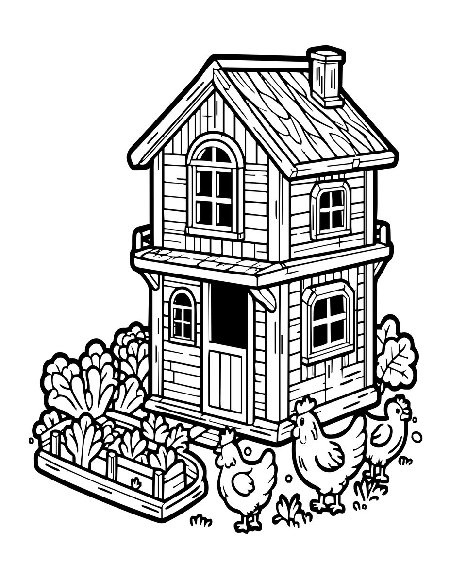 Tree Farm - free printable coloring page