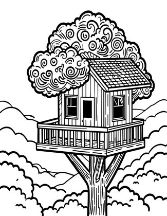Bathhouse - Free printable coloring page