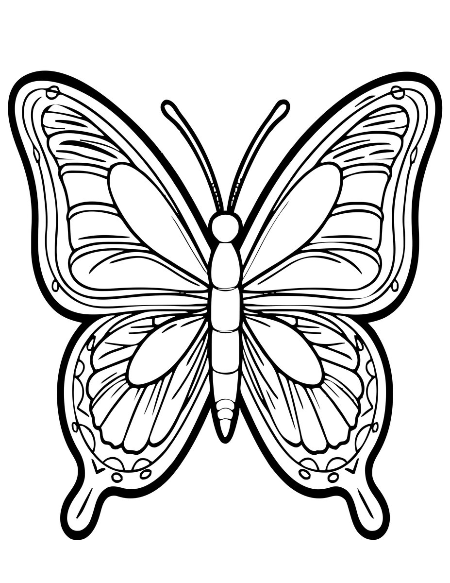 Bobo Butterfly Mask - free printable coloring page