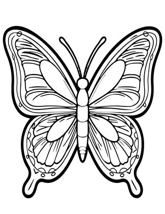 Bobo Butterfly Mask - Free printable coloring page