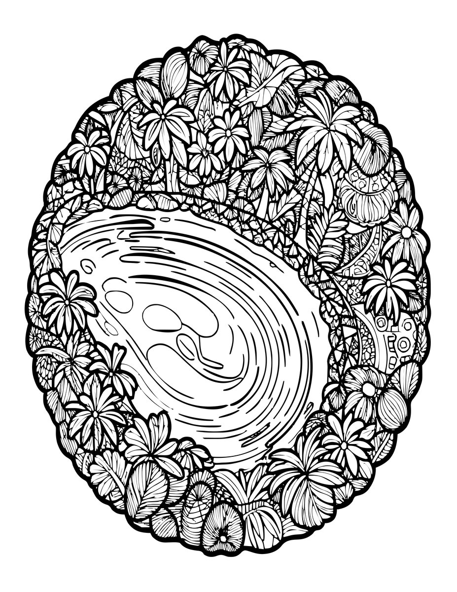 Island Aerial - free printable coloring page