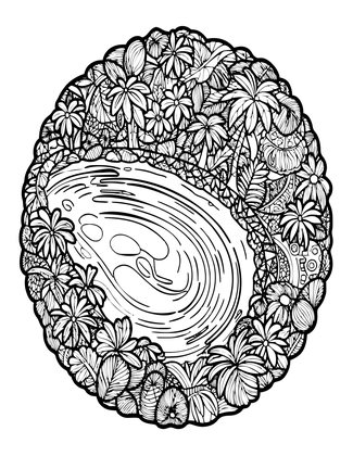 Island Aerial - Free printable coloring page