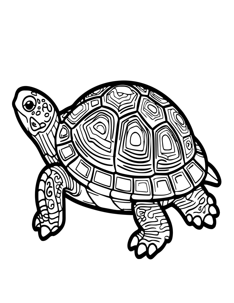 Diamondback Terrapin - free printable coloring page
