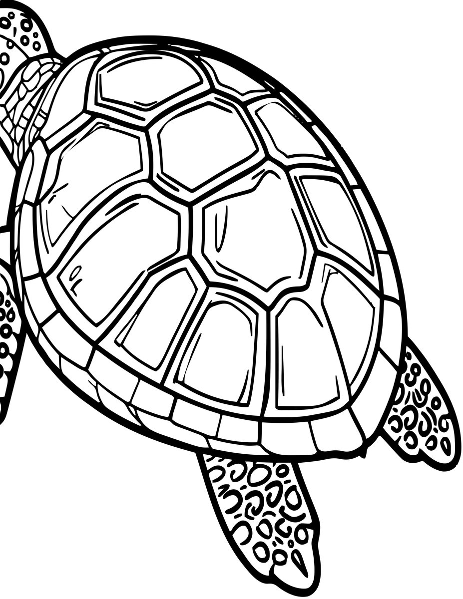 Ornate Shell Pattern - free printable coloring page