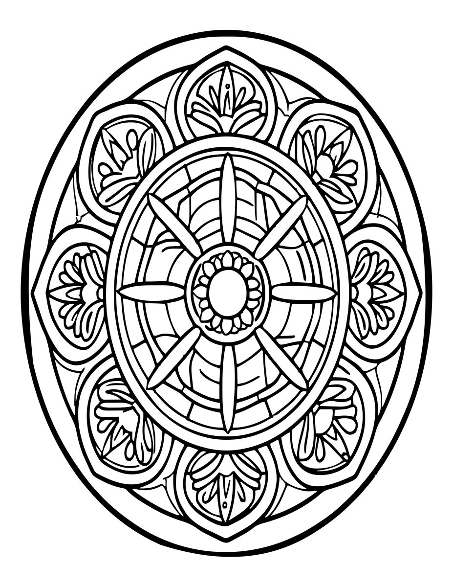 Turtle Mandala - free printable coloring page