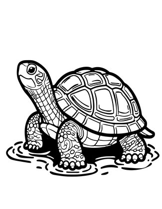 Snapping Turtle - Free printable coloring page