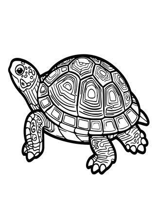 Diamondback Terrapin - Free printable coloring page