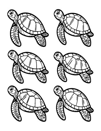 Sea Turtle Migration - Free printable coloring page