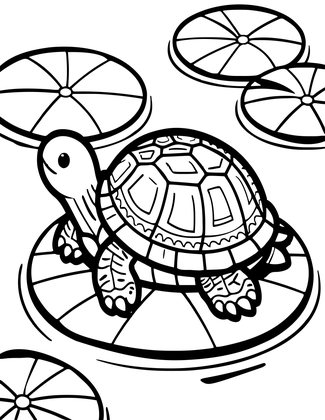 Mud Turtle - Free printable coloring page