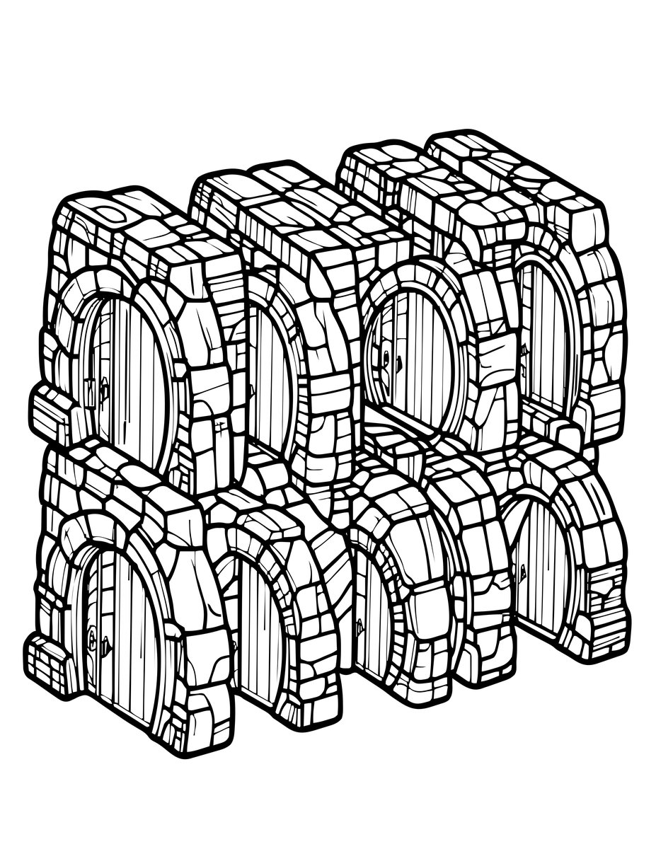 Storage Rooms - free printable coloring page