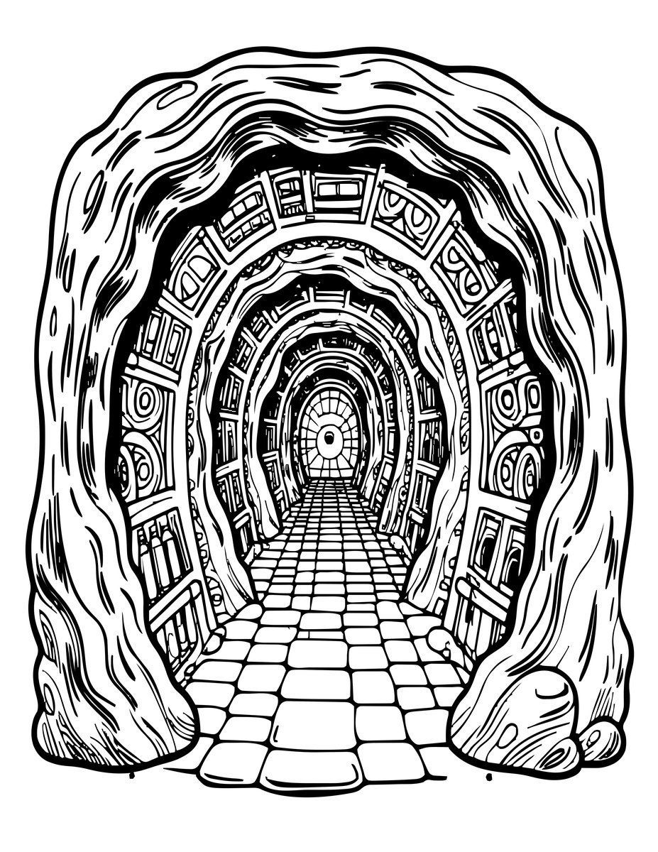 Wine Cellar - free printable coloring page