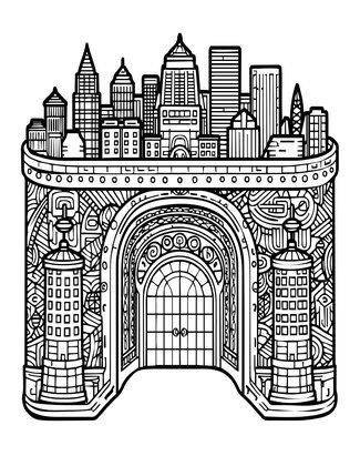 Hidden Entry - Free printable coloring page