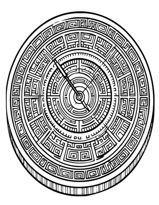 Carved Calendar - Free printable coloring page