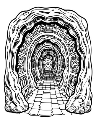 Wine Cellar - Free printable coloring page