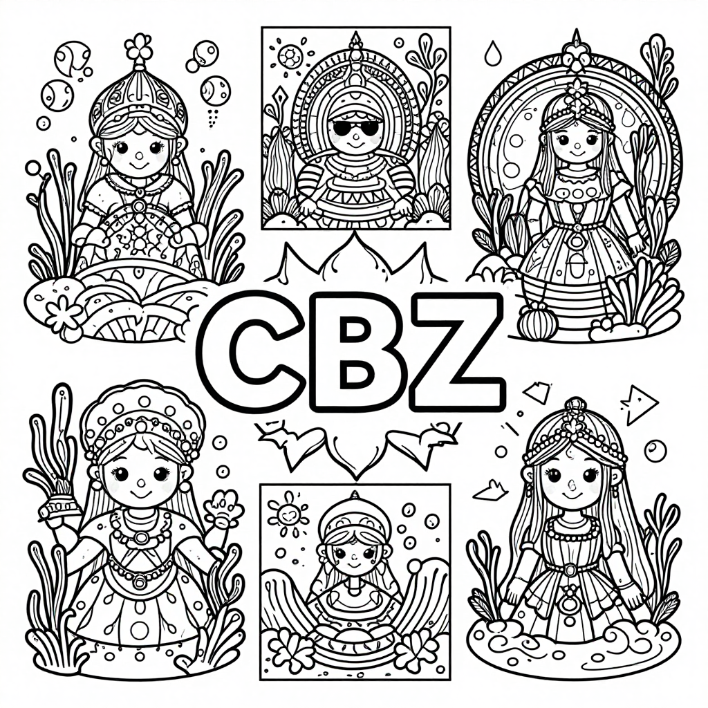 Undersea Kingdoms coloring pages collection - 30 free printable pages