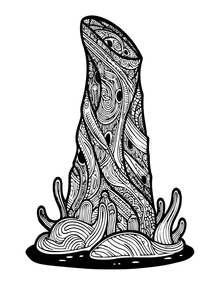 Sea Witch Tower - free printable coloring page