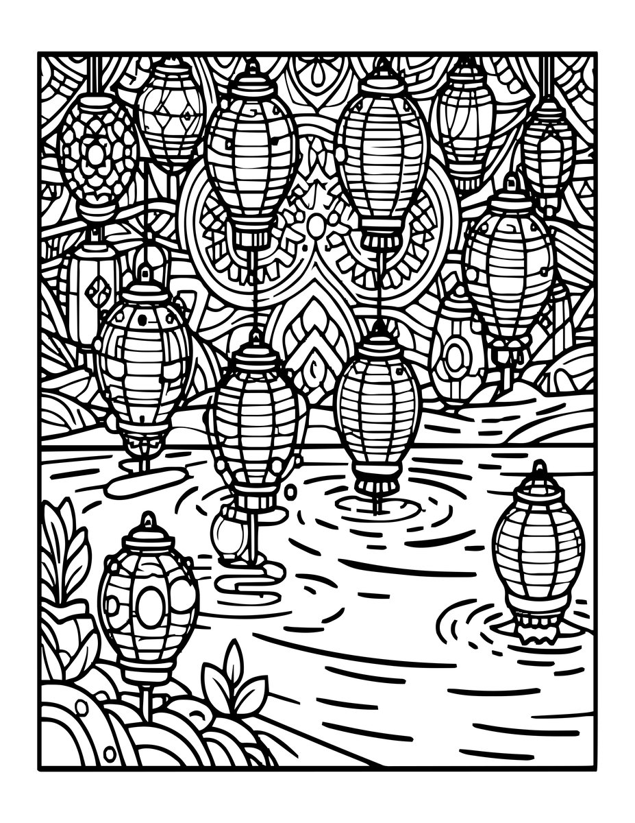 Pearl Festival - free printable coloring page
