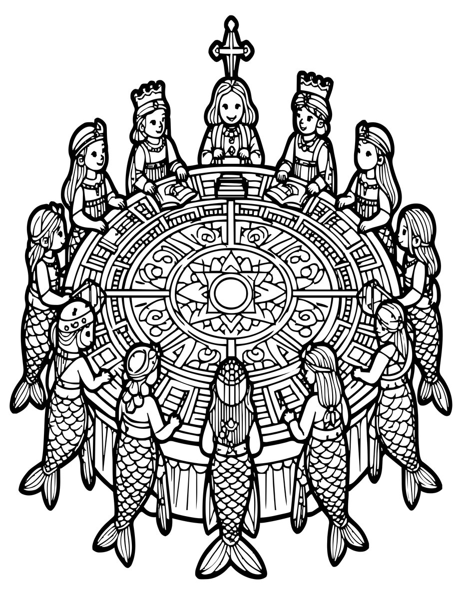 Council Chamber - free printable coloring page