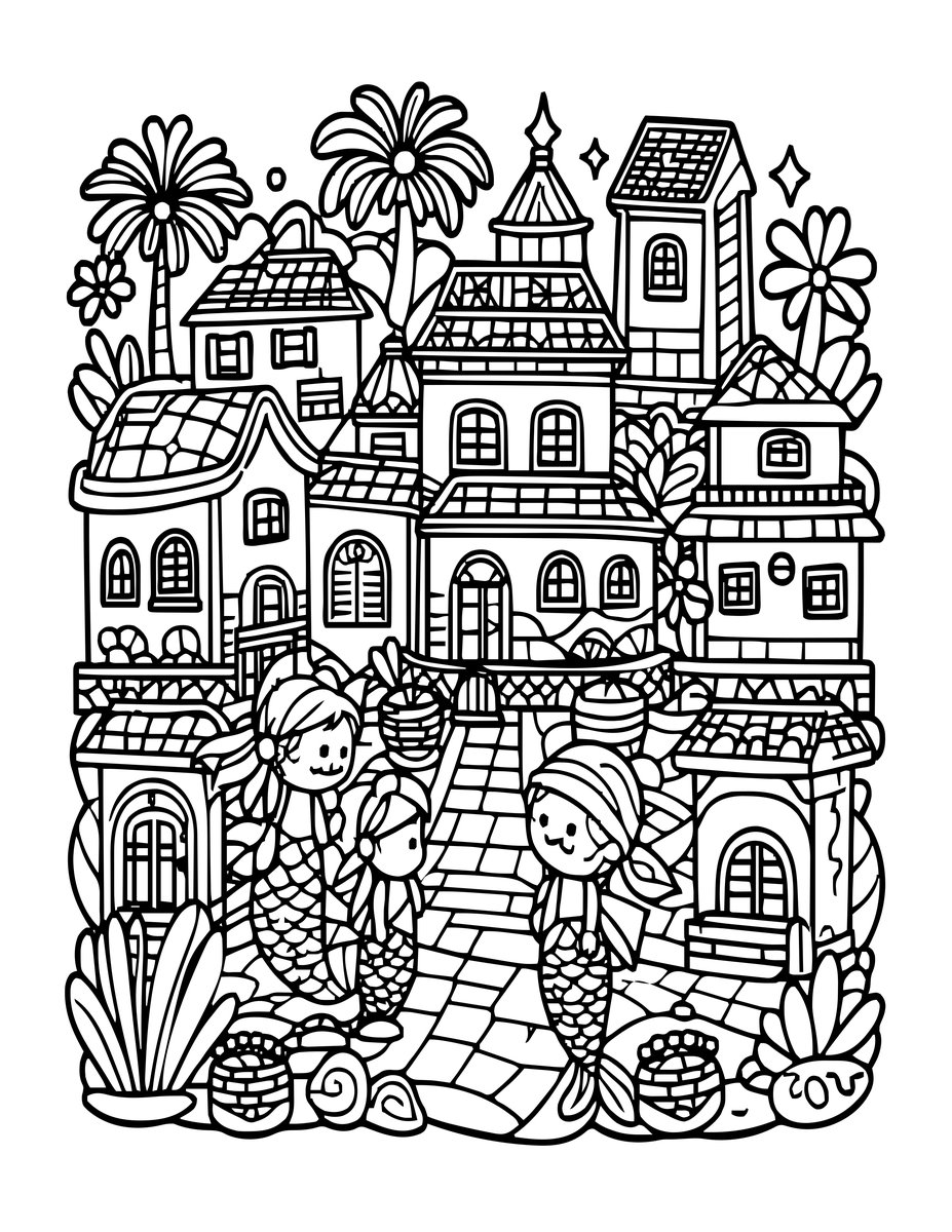 Rainbow Reef - free printable coloring page